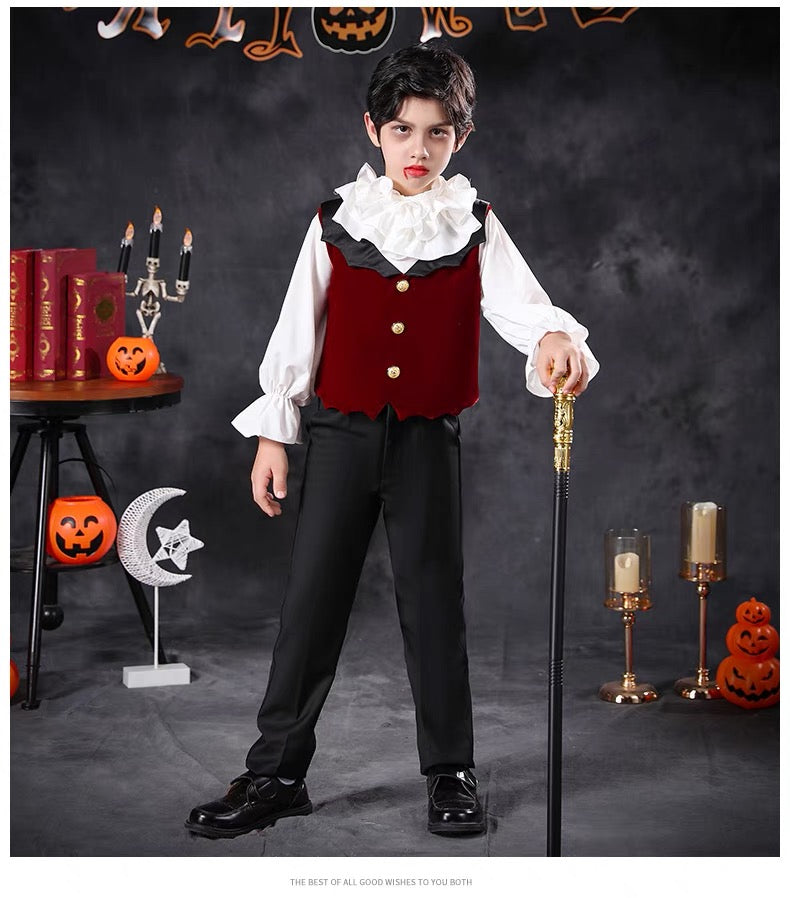 Children's Halloween costume for boy;  Vampire Prince costume