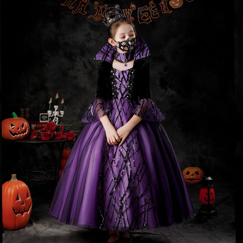 Children's Halloween costume cosplay - horror vampire-Girl's Dress