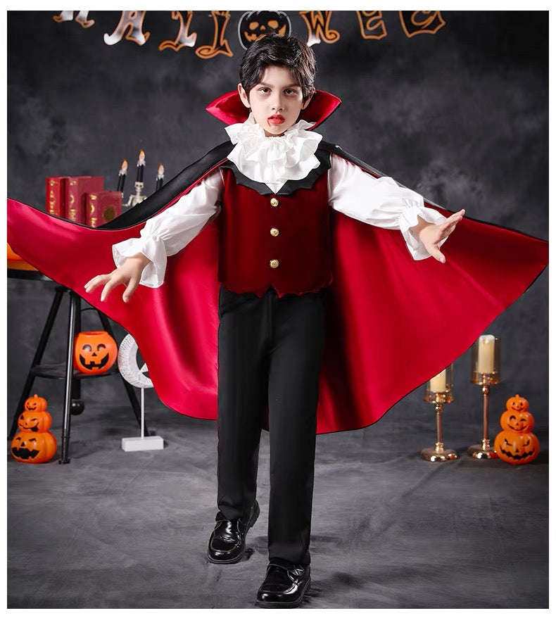 Children's Halloween costume for boy;  Vampire Prince costume