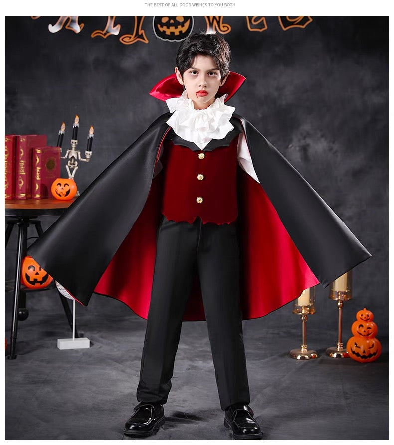 Children's Halloween costume for boy;  Vampire Prince costume