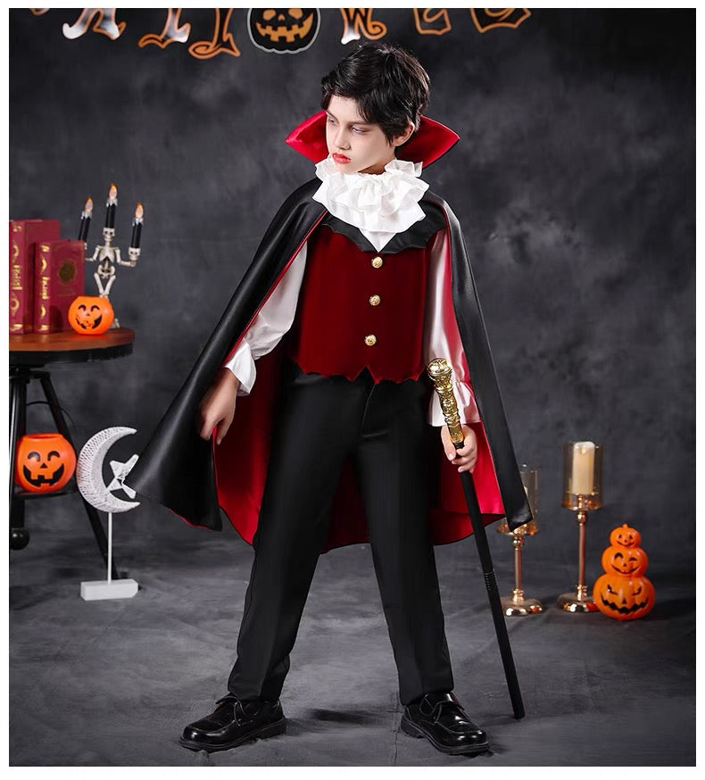 Children's Halloween costume for boy;  Vampire Prince costume