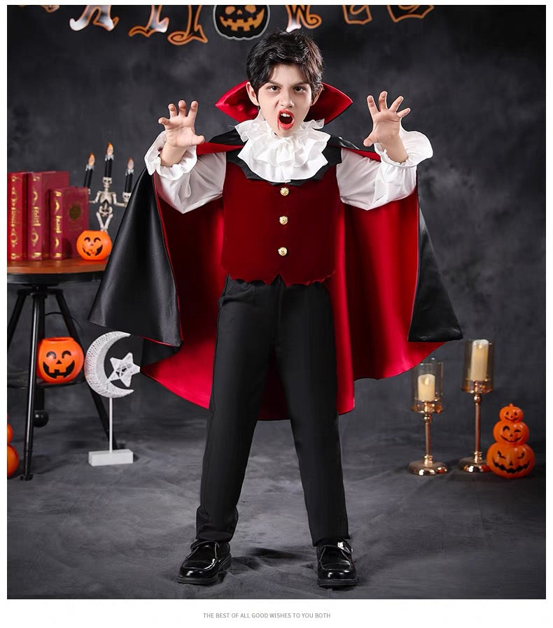 Children's Halloween costume for boy;  Vampire Prince costume