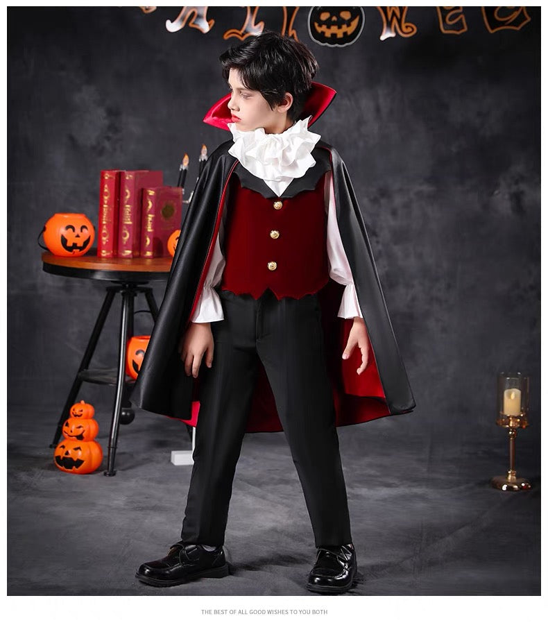 Children's Halloween costume for boy;  Vampire Prince costume